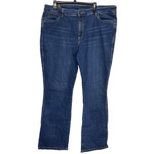 WRANGLER Find Your Aura Jeans Bootcut Embroidered Denim Womens 18 Tall Long Blue